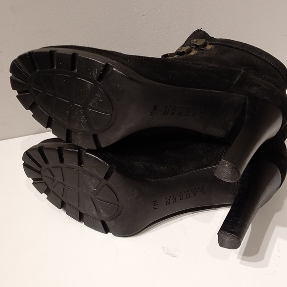 Ralph Lauren Nubuck Black Lace Leather - Picture 6 of 8